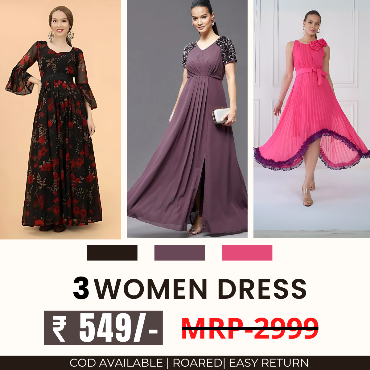Women’s 3-Pack Dress Set | Step into Style and Comfort