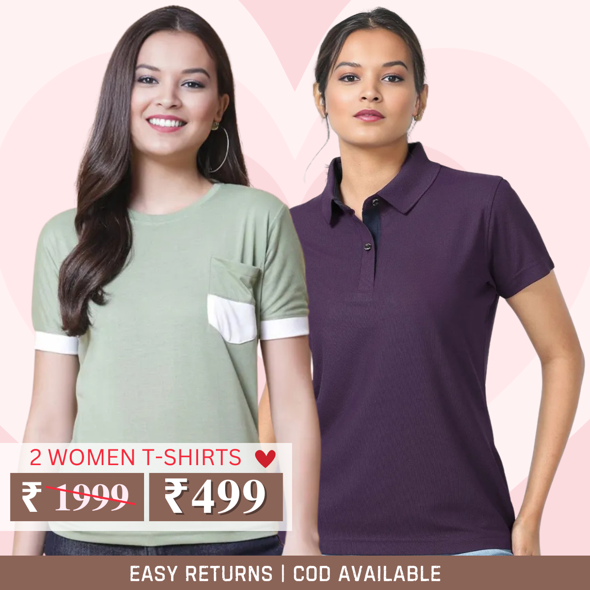 Grab Your 2 Pack of Women’s Polo T-Shirts Today