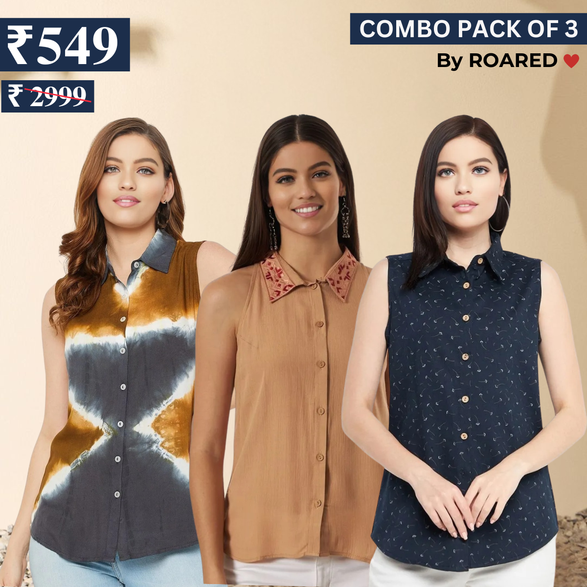 Essential 3-Pack Sleeveless Shirts for Women – Comfort Meets Style