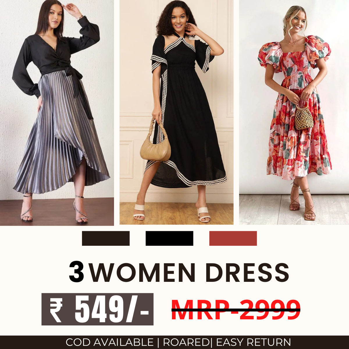 Women’s 3-Pack Dress Set | Step into Style and Comfort