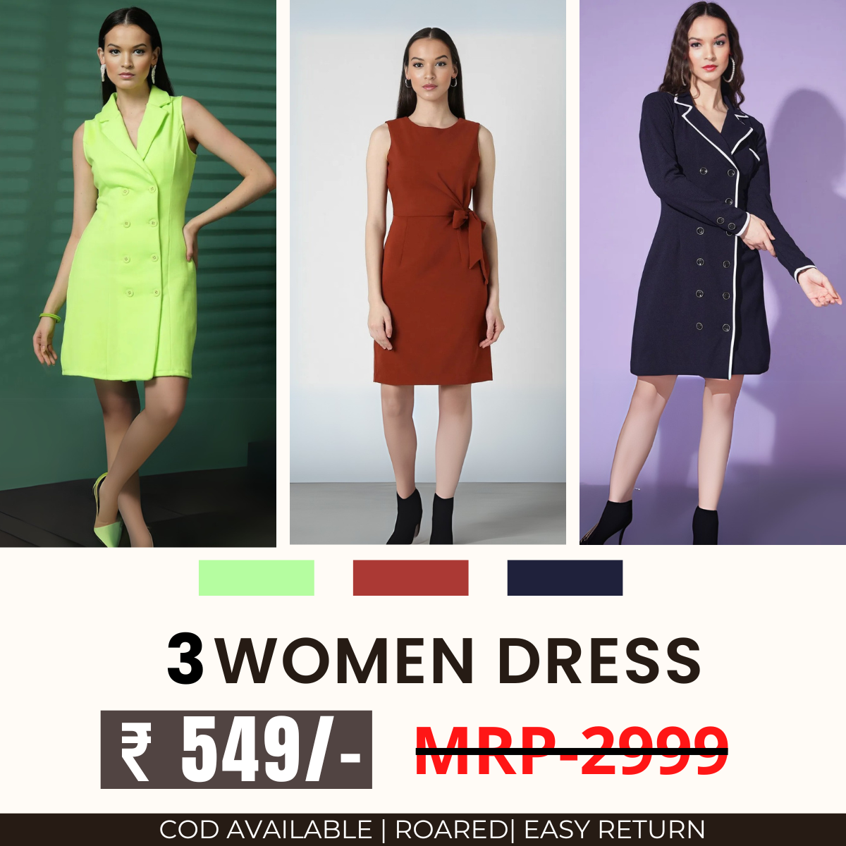 Women’s 3-Pack Dress Set | Step into Style and Comfort