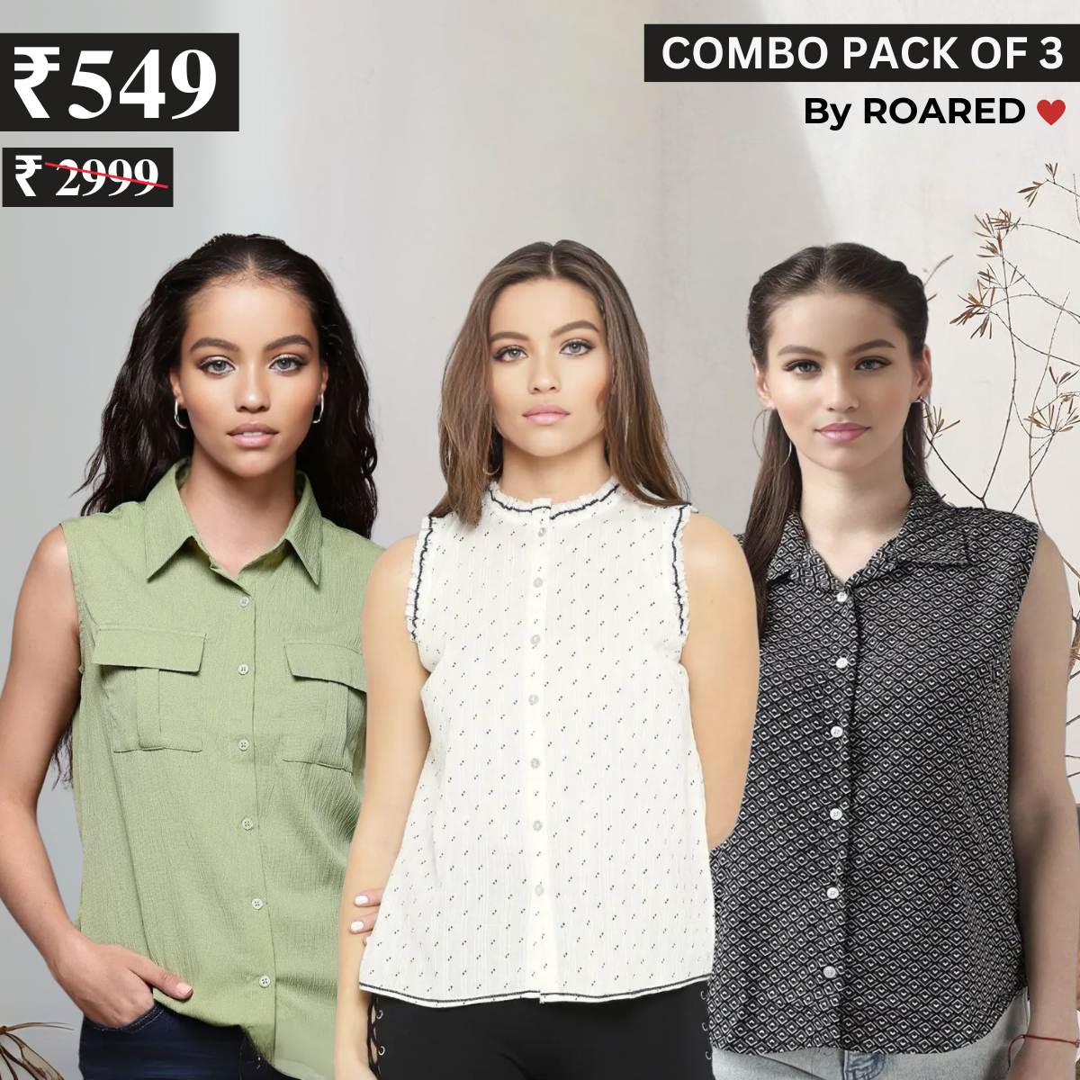 Essential 3-Pack Sleeveless Shirts for Women – Comfort Meets Style