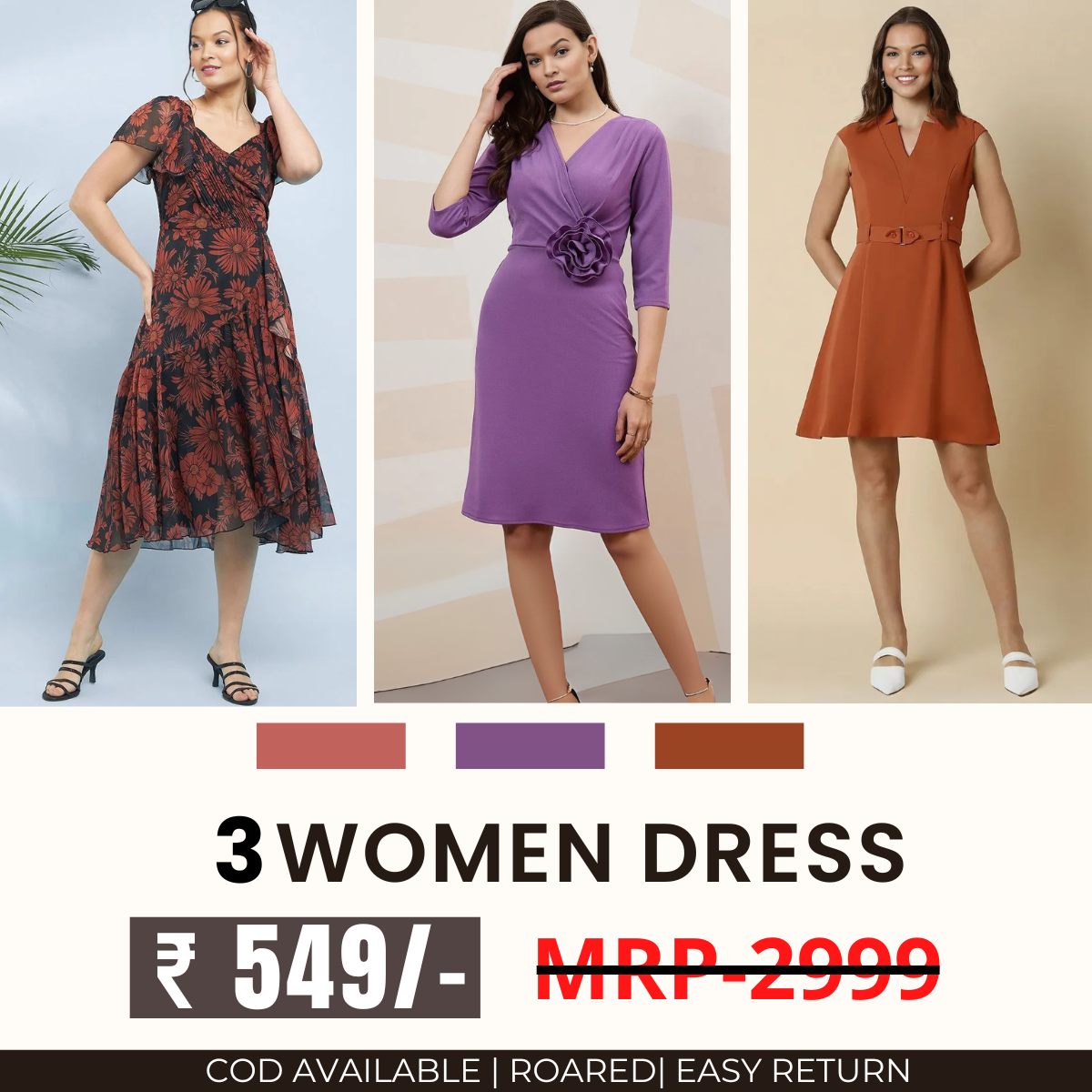 Women’s 3-Pack Dress Set | Step into Style and Comfort