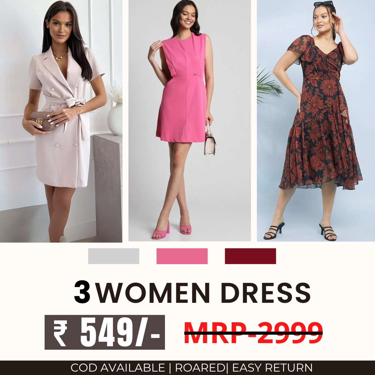 Women’s 3-Pack Dress Set | Step into Style and Comfort