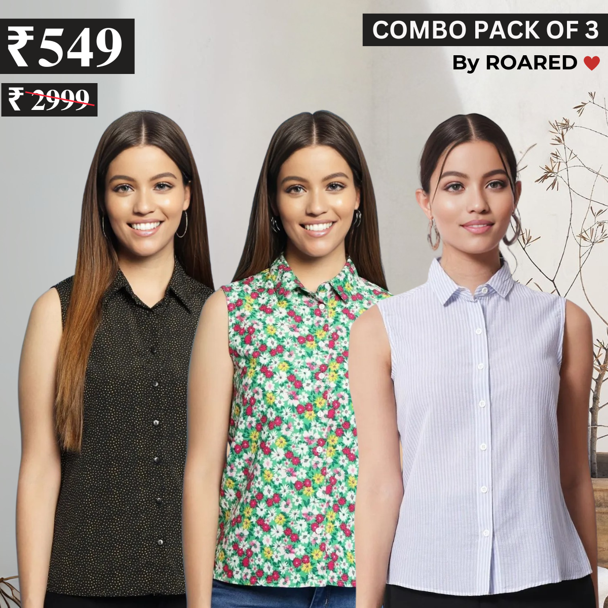 Essential 3-Pack Sleeveless Shirts for Women – Comfort Meets Style