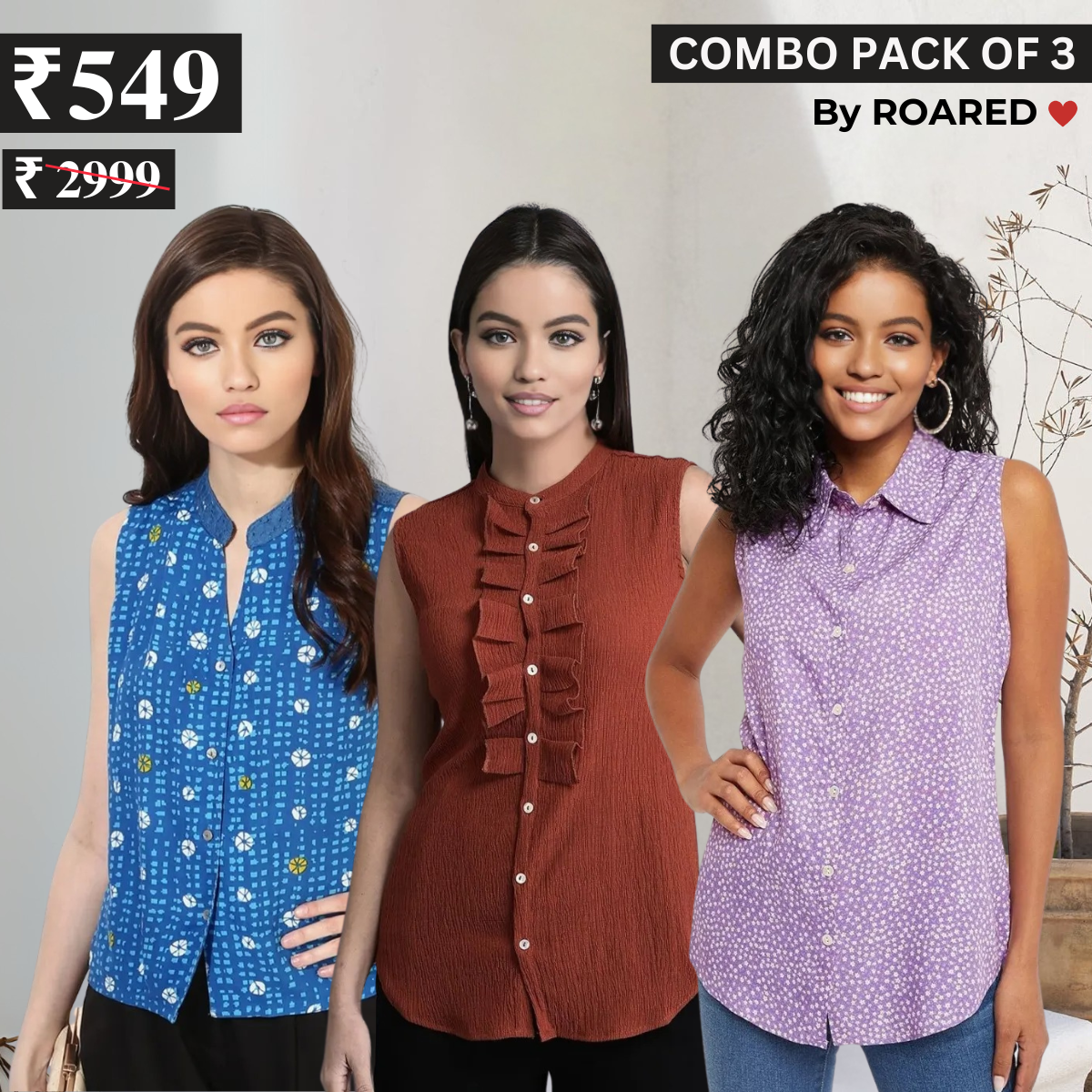 Essential 3-Pack Sleeveless Shirts for Women – Comfort Meets Style