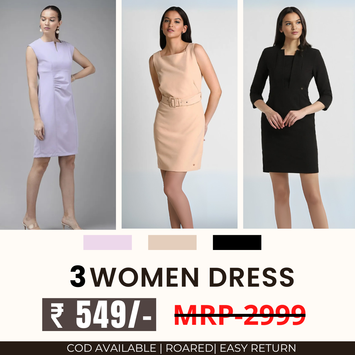 Women’s 3-Pack Dress Set | Step into Style and Comfort