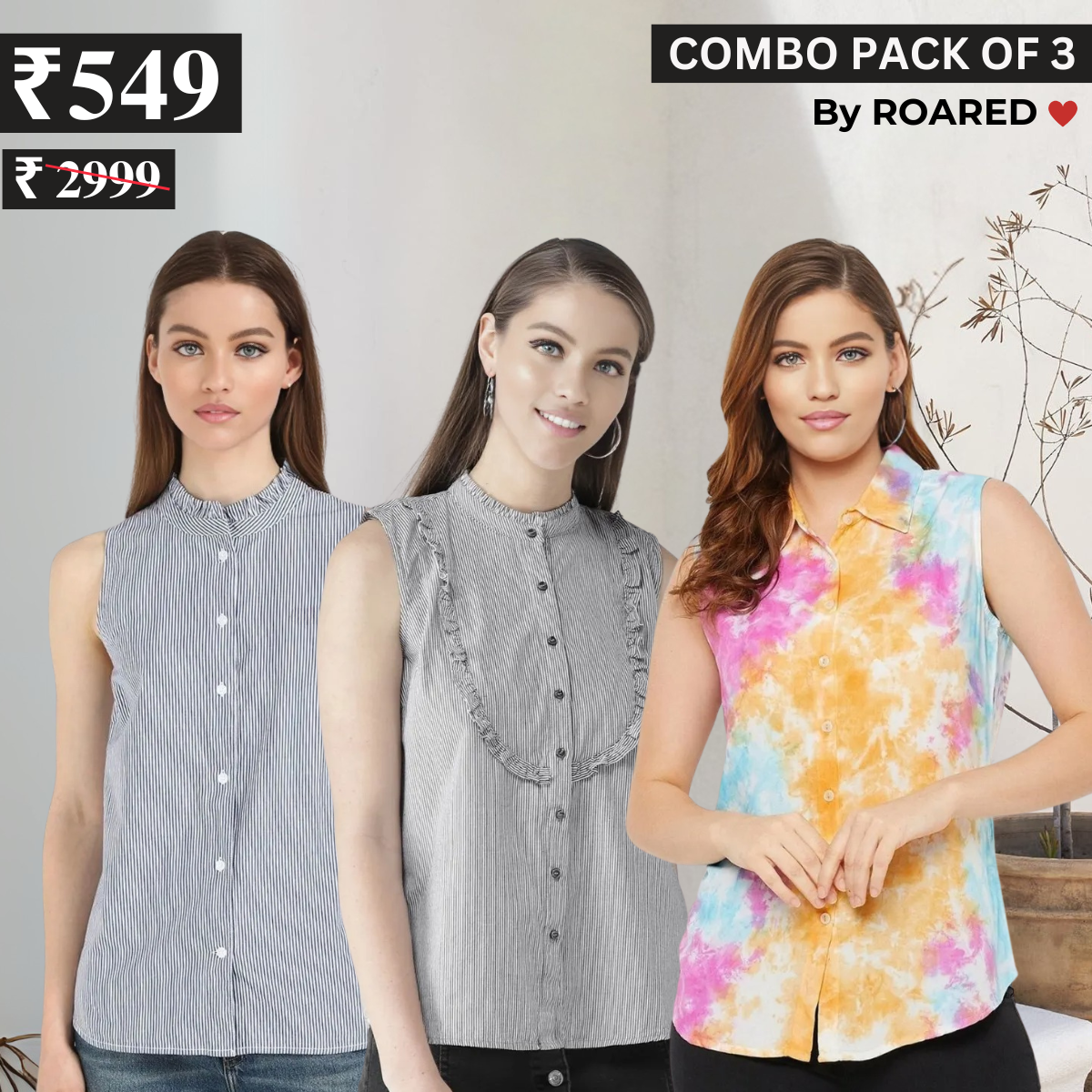 Essential 3-Pack Sleeveless Shirts for Women – Comfort Meets Style