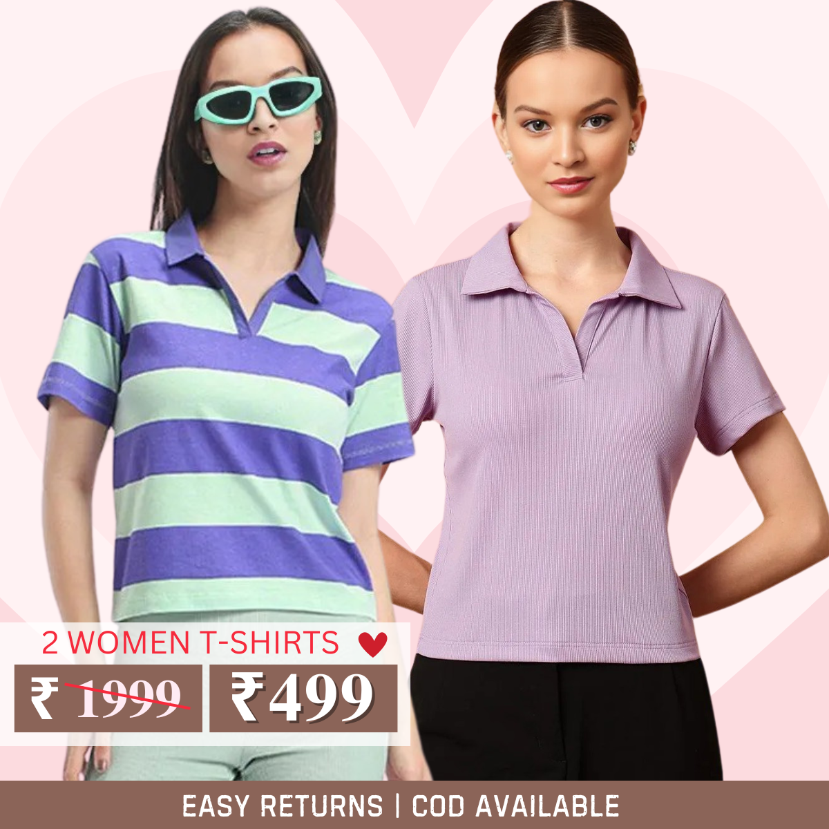 Grab Your 2 Pack of Women’s Polo T-Shirts Today