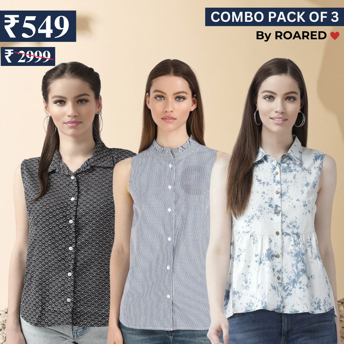 Essential 3-Pack Sleeveless Shirts for Women – Comfort Meets Style