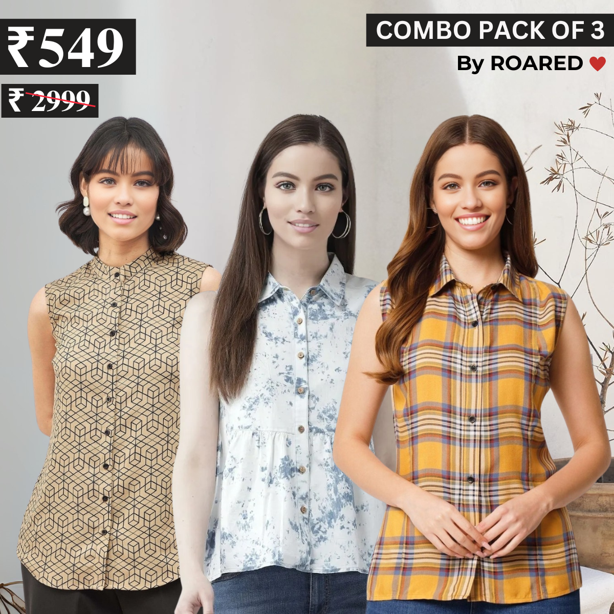 Essential 3-Pack Sleeveless Shirts for Women – Comfort Meets Style