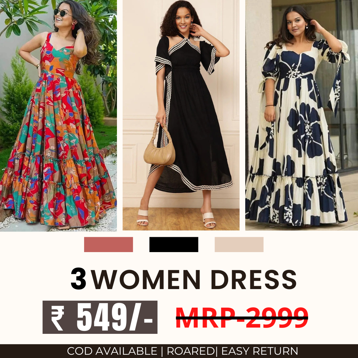 Women’s 3-Pack Dress Set | Step into Style and Comfort