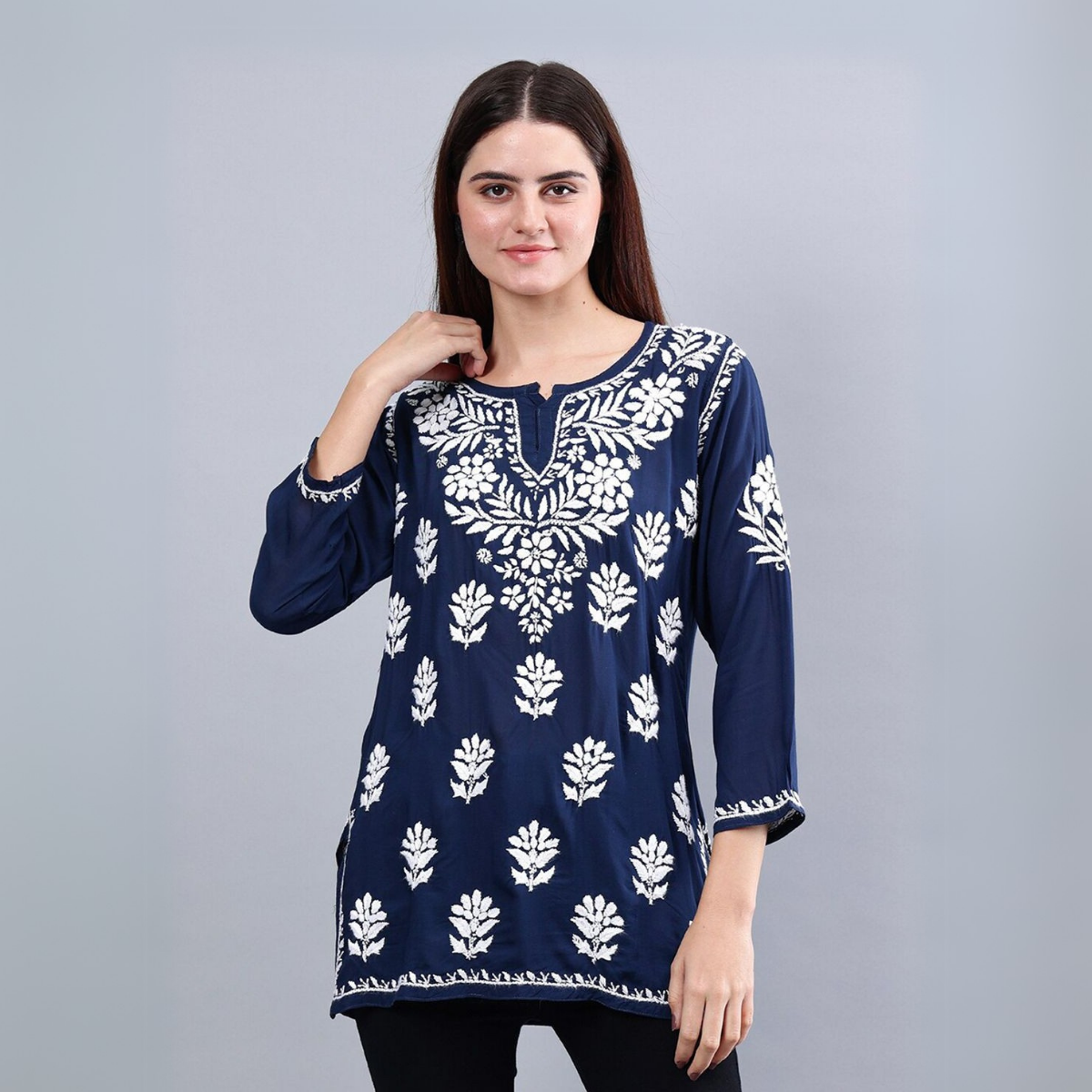 2-Pack Cotton Short Kurtis | Summer Cotton Bliss | 3/4 Sleeve