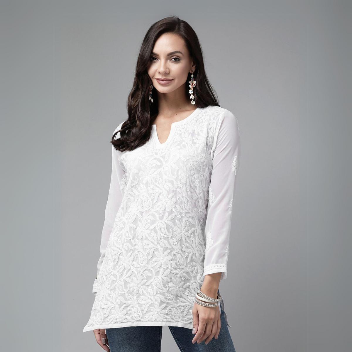 2-Pack Cotton Short Kurtis | Summer Cotton Bliss | 3/4 Sleeve