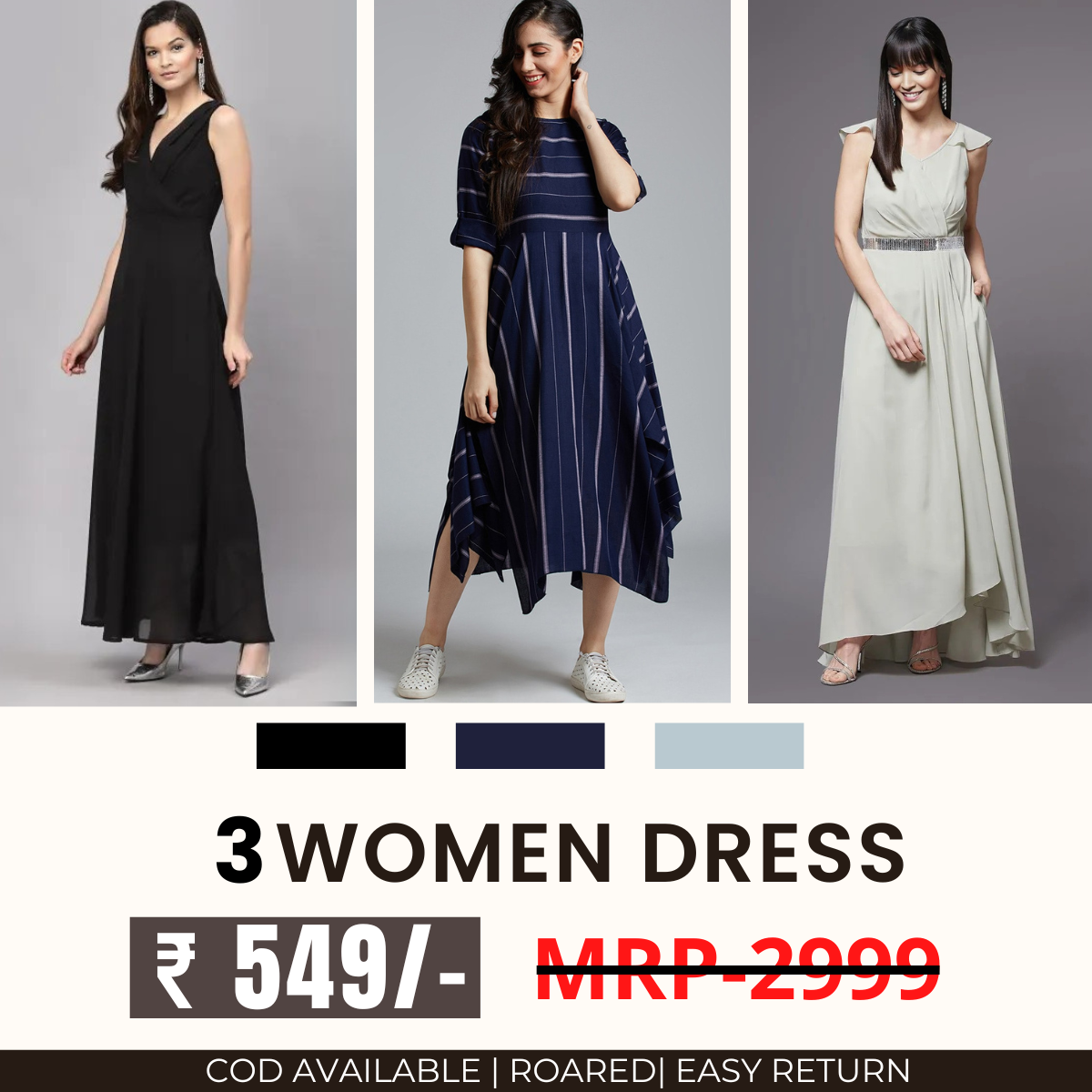 Women’s 3-Pack Dress Set | Step into Style and Comfort