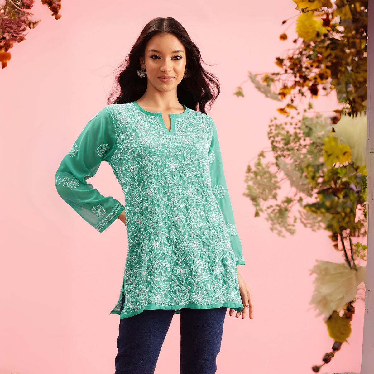 2-Pack Cotton Short Kurtis | Summer Cotton Bliss | 3/4 Sleeve
