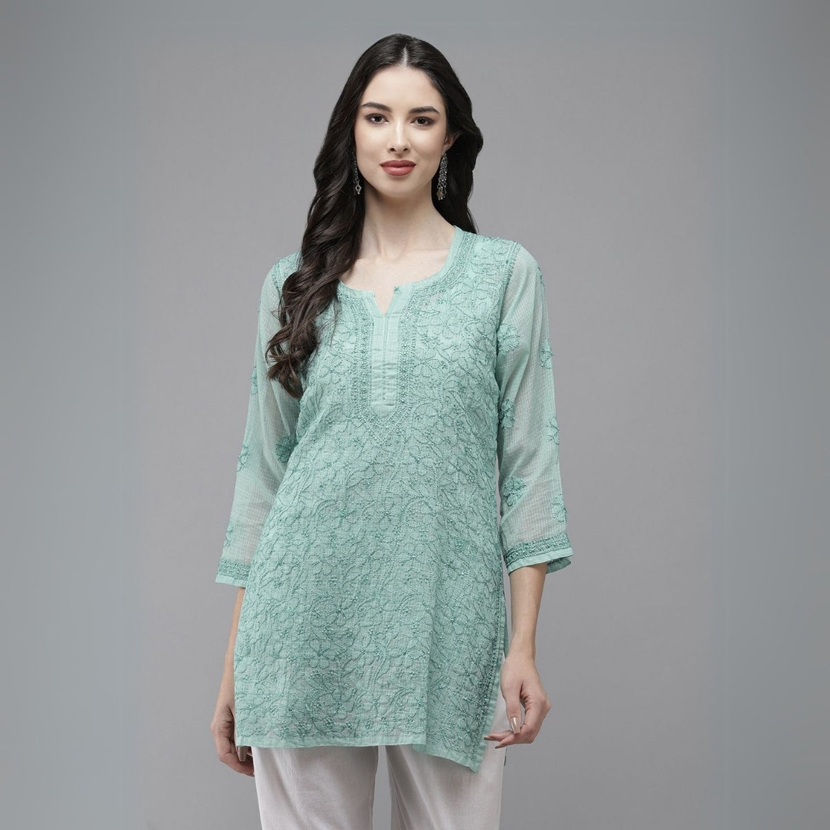 2-Pack Cotton Short Kurtis | Summer Cotton Bliss | 3/4 Sleeve