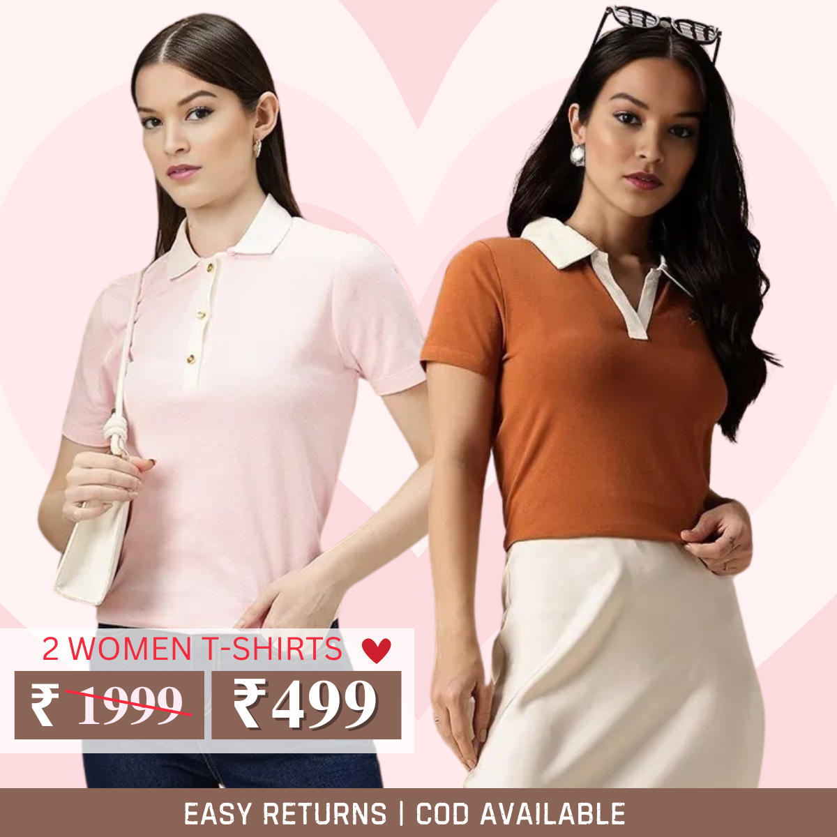 Grab Your 2 Pack of Women’s Polo T-Shirts Today