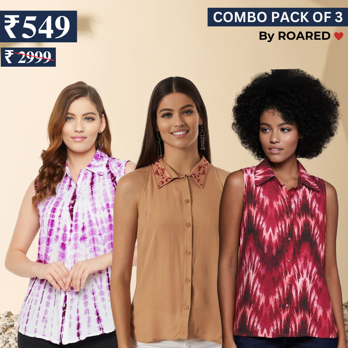 Essential 3-Pack Sleeveless Shirts for Women – Comfort Meets Style