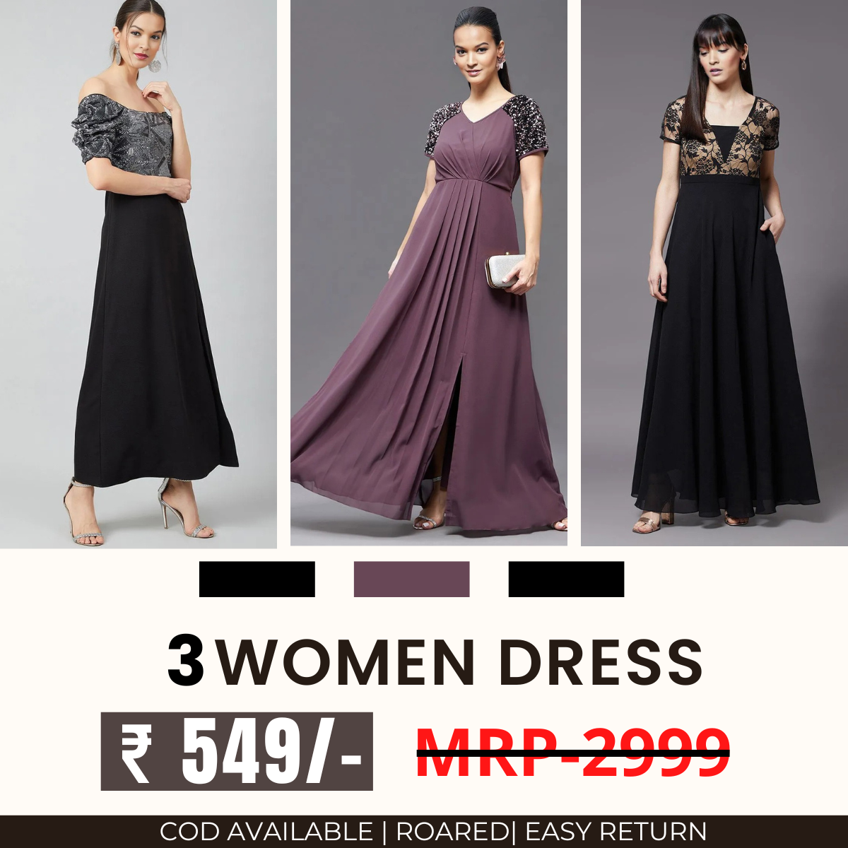 Women’s 3-Pack Dress Set | Step into Style and Comfort