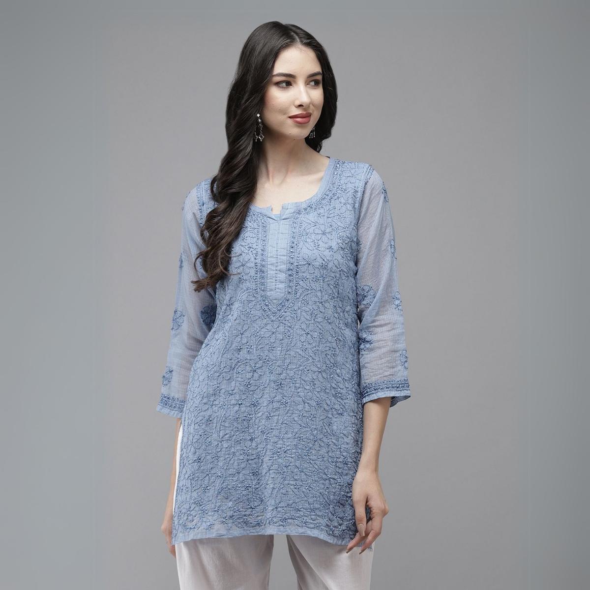 2-Pack Cotton Short Kurtis | Summer Cotton Bliss | 3/4 Sleeve