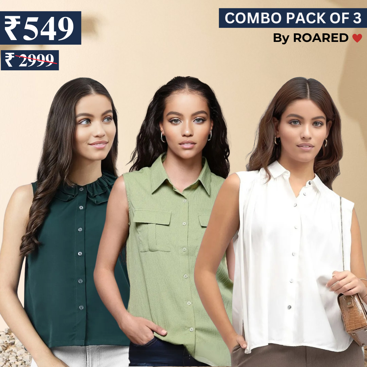 Essential 3-Pack Sleeveless Shirts for Women – Comfort Meets Style