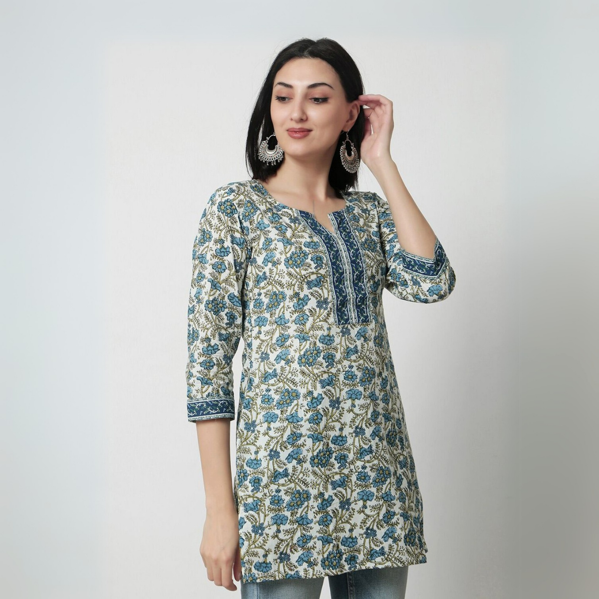 4 Combo Pack Cotton Short Kurtis | Summer Cotton Bliss | 3/4 Sleeve