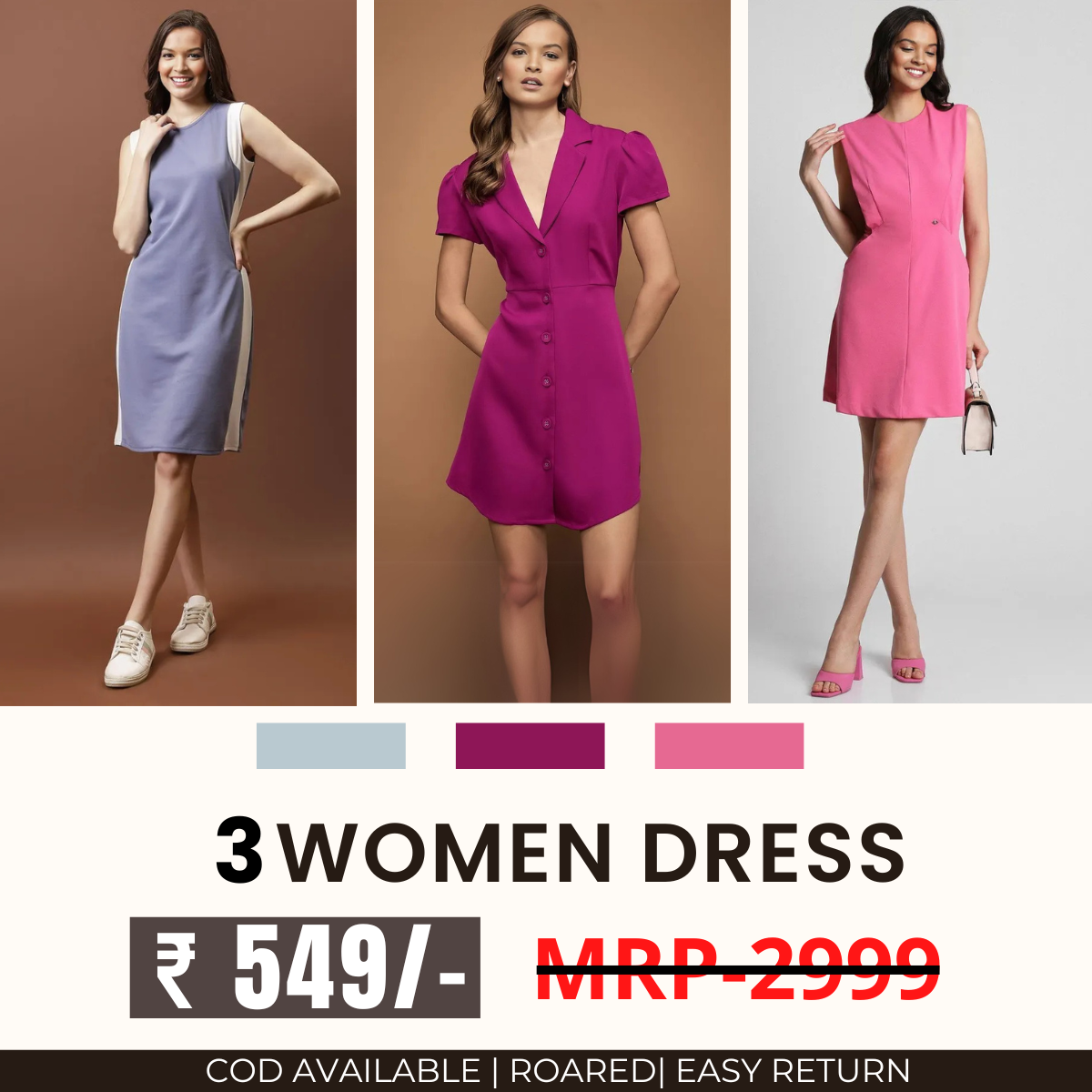 Women’s 3-Pack Dress Set | Step into Style and Comfort