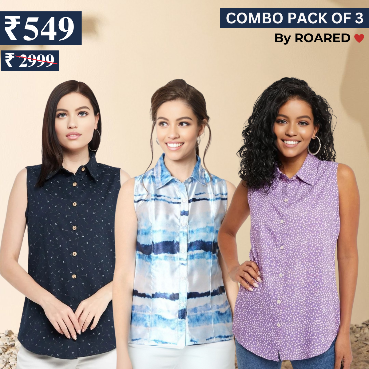 Essential 3-Pack Sleeveless Shirts for Women – Comfort Meets Style