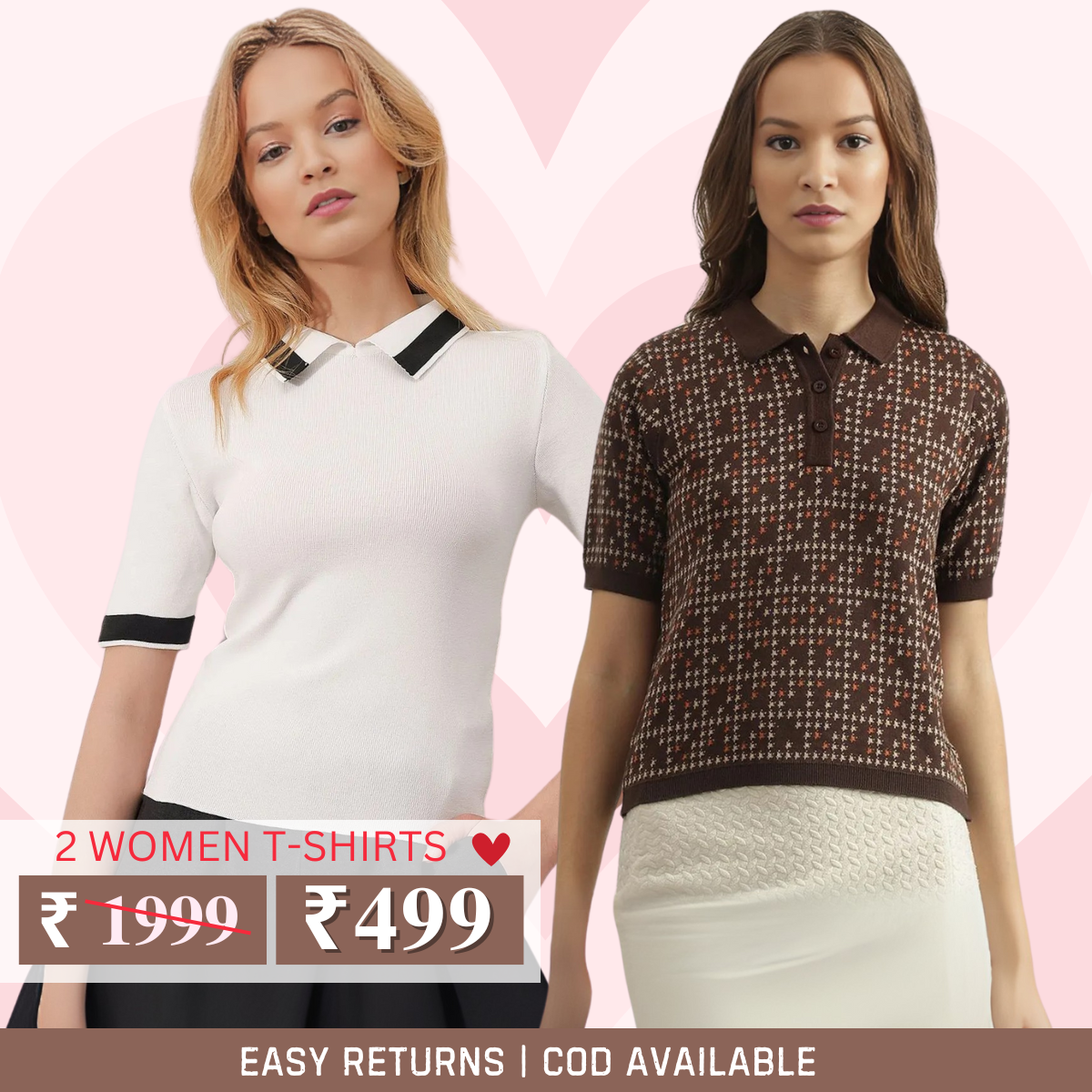 Grab Your 2 Pack of Women’s Polo T-Shirts Today