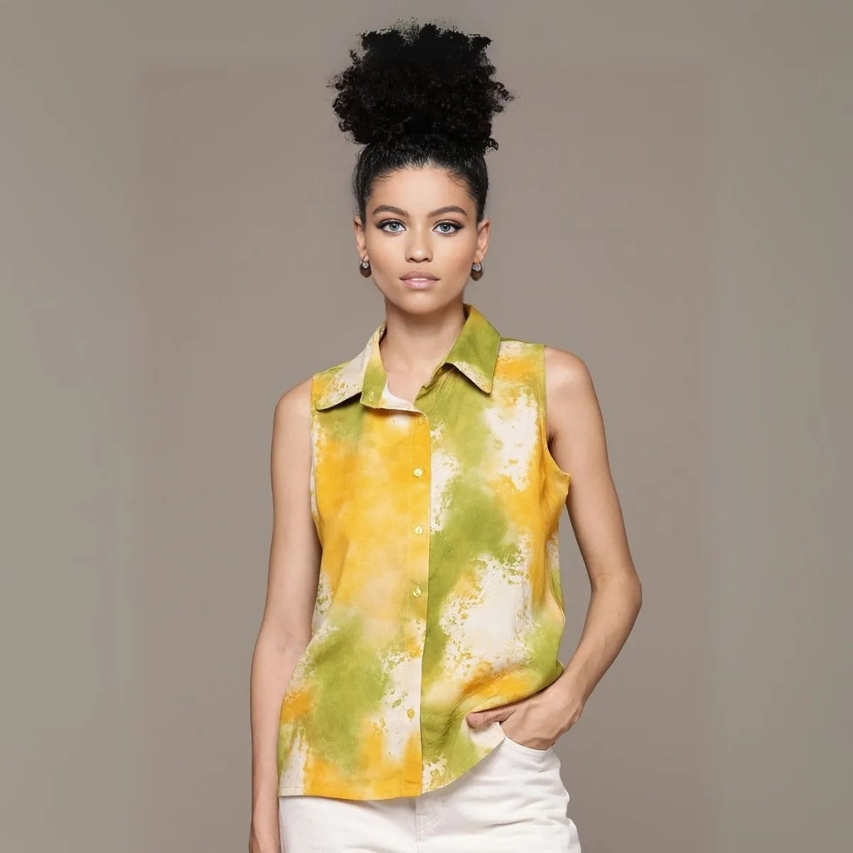 2 Combo Pack Printed Sleeveless Shirts for Every Occasion