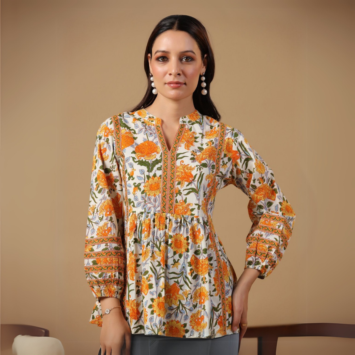 2-Pack Cotton Short Kurtis | Summer Cotton Bliss | 3/4 Sleeve
