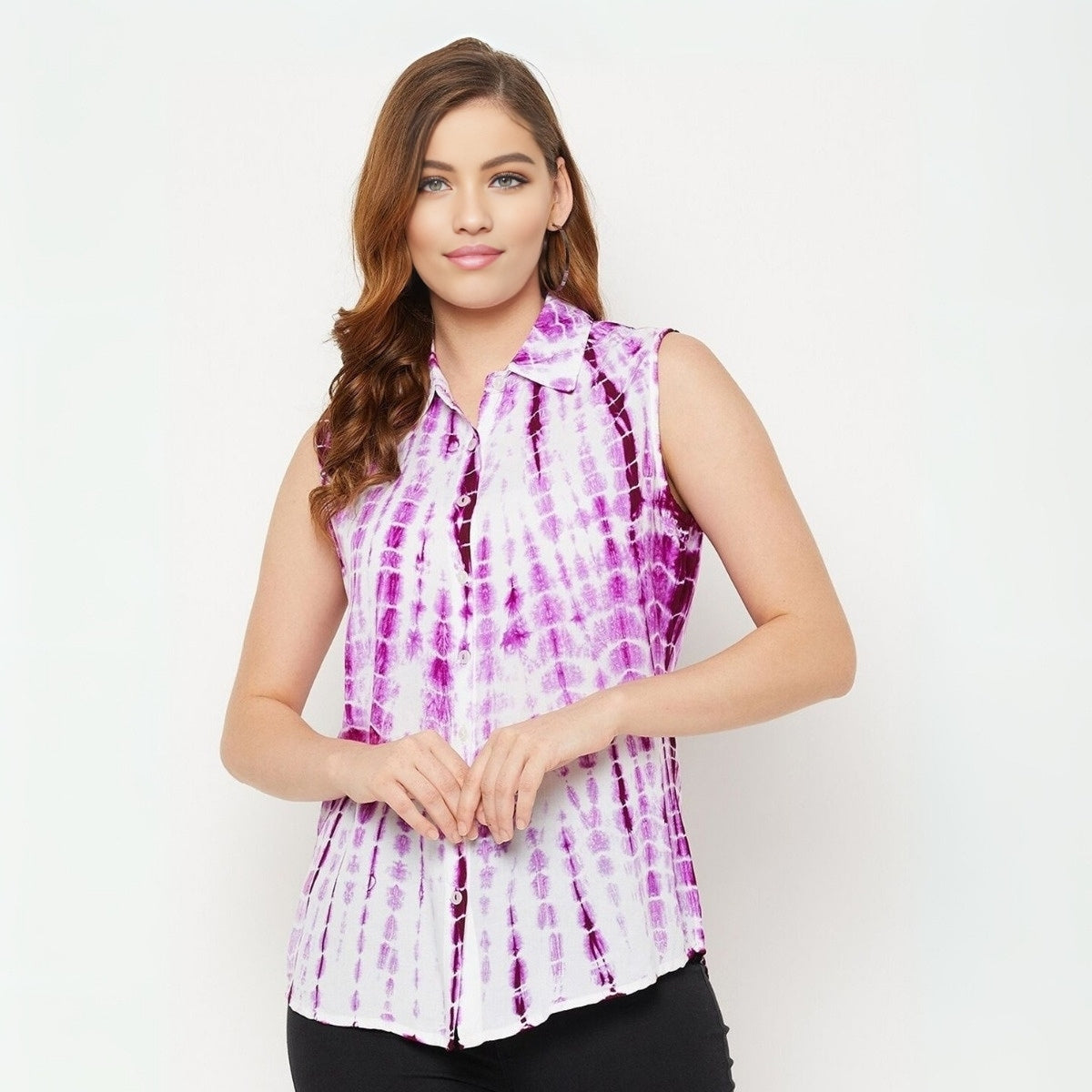2 Combo Pack Printed Sleeveless Shirts for Every Occasion