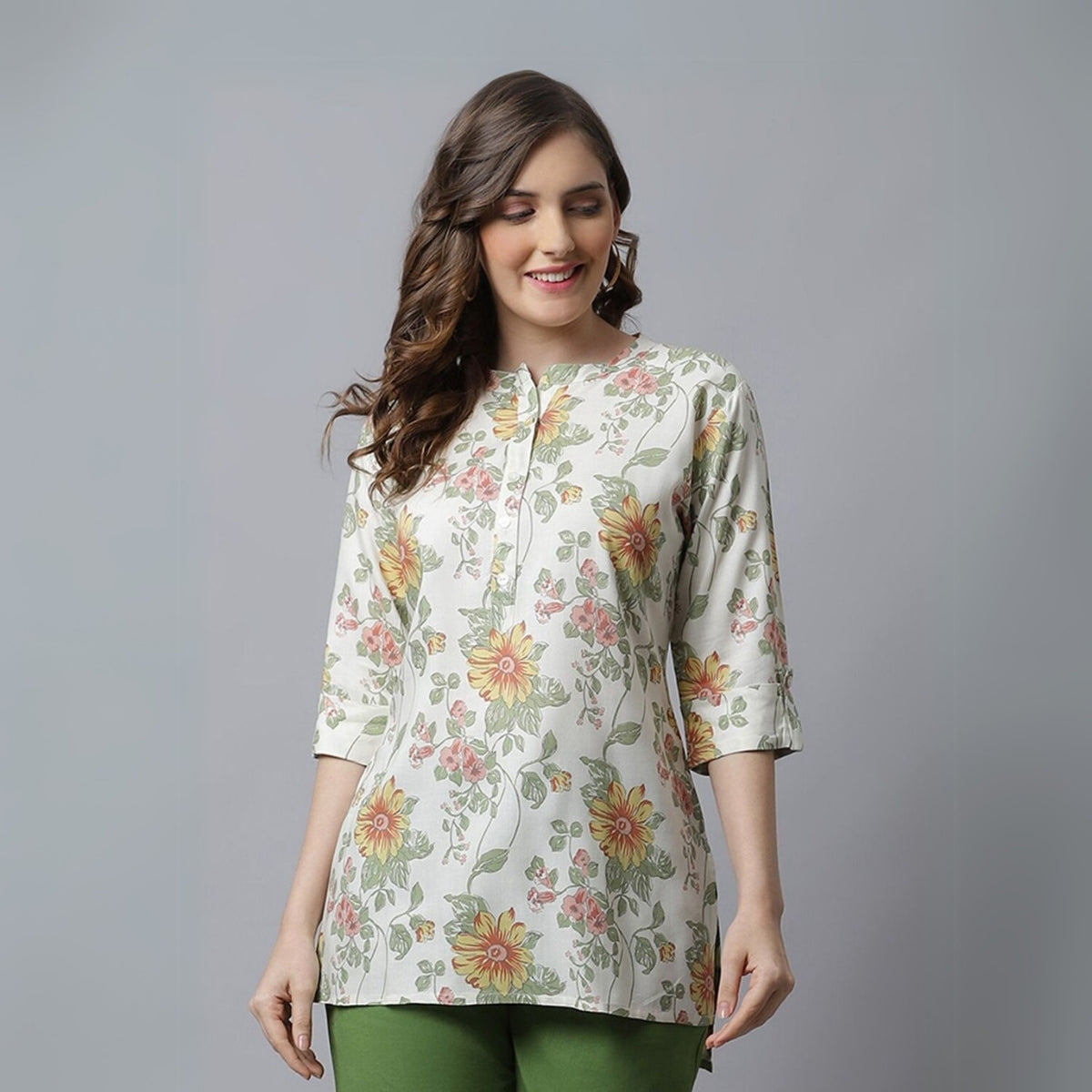 2-Pack Cotton Short Kurtis | Summer Cotton Bliss | 3/4 Sleeve