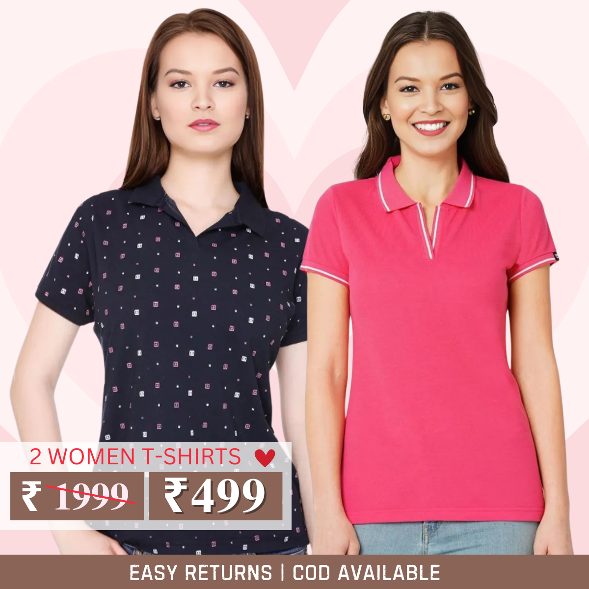 Grab Your 2 Pack of Women’s Polo T-Shirts Today