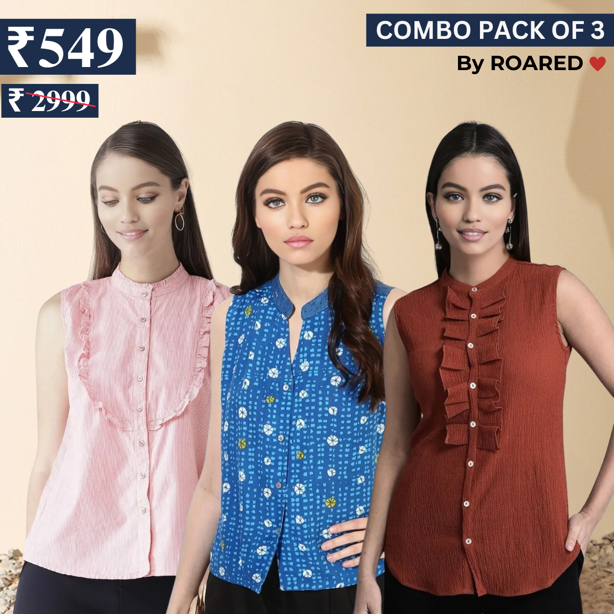 Essential 3-Pack Sleeveless Shirts for Women – Comfort Meets Style