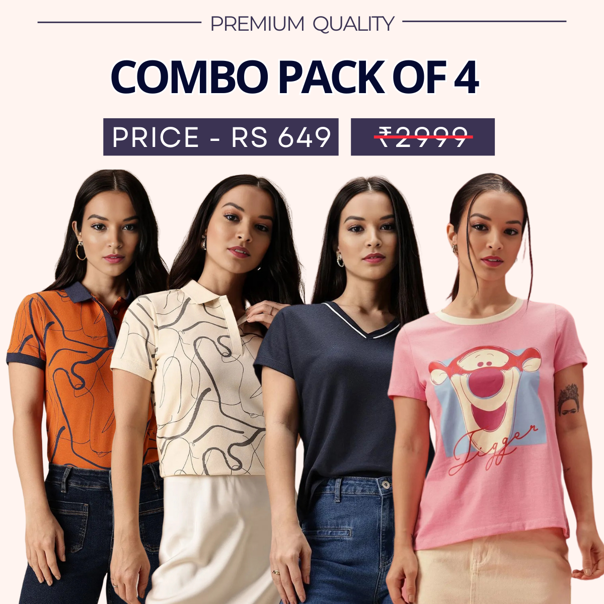 Style Made Simple: Discover Your 4-Pack Tee Collection