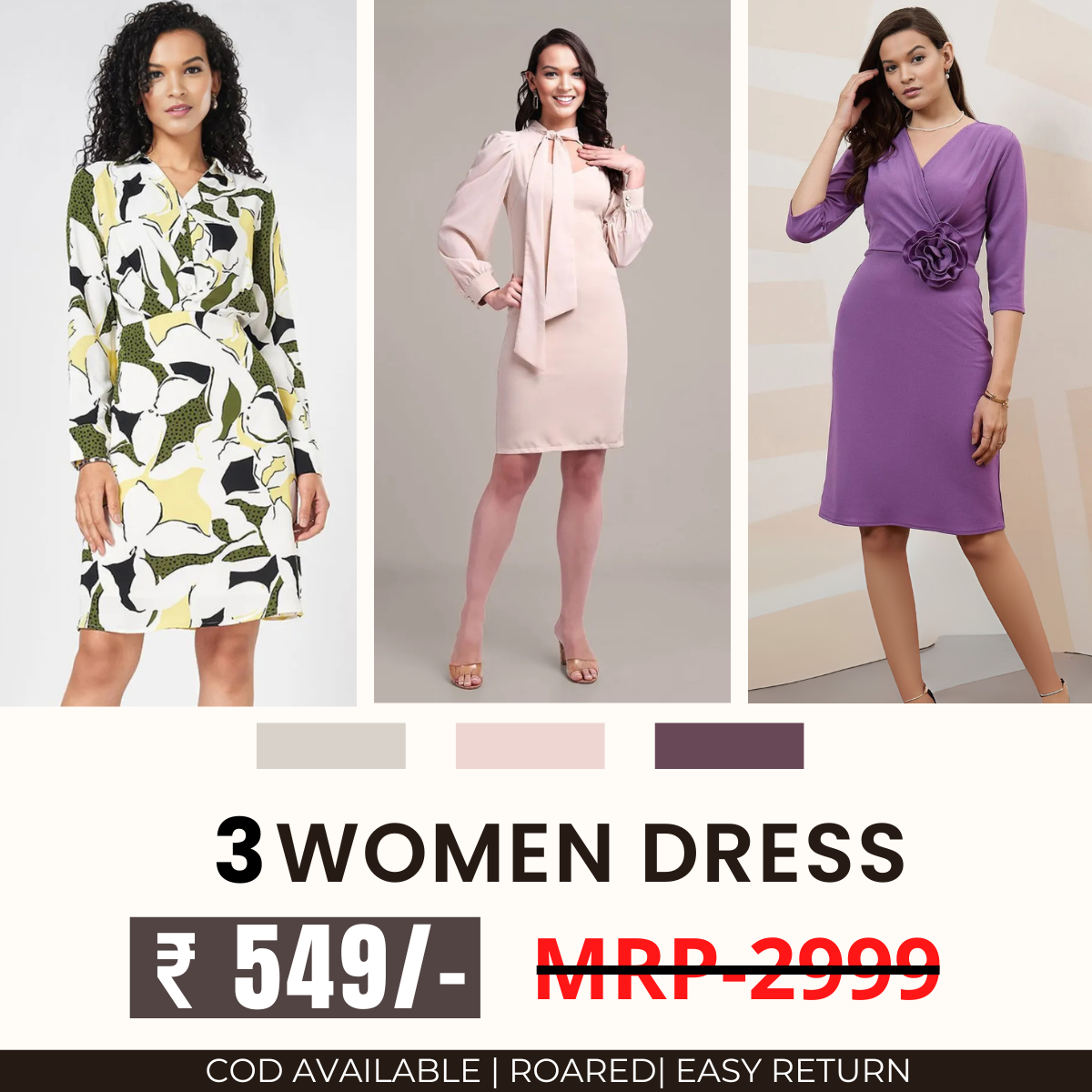 Women’s 3-Pack Dress Set | Step into Style and Comfort