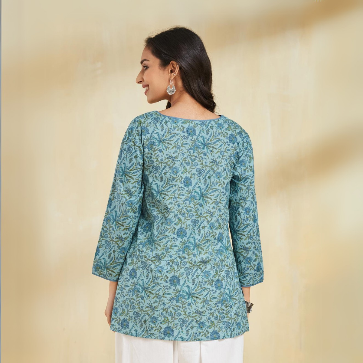 2-Pack Cotton Short Kurtis | Summer Cotton Bliss | 3/4 Sleeve