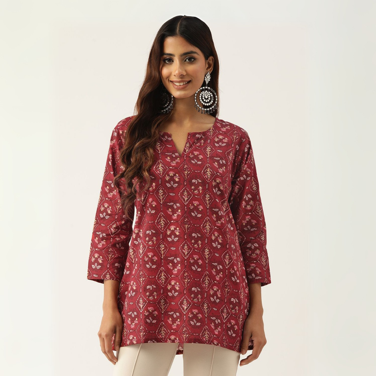 3 Combo Pack Cotton Short Kurtis | Summer Cotton Bliss | 3/4 Sleeve