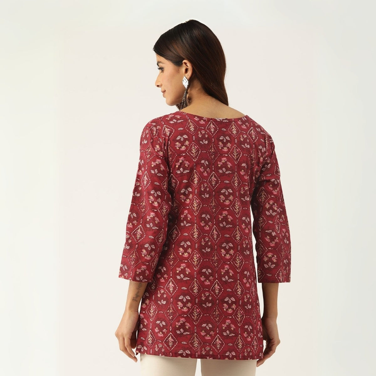 2-Pack Cotton Short Kurtis | Summer Cotton Bliss | 3/4 Sleeve