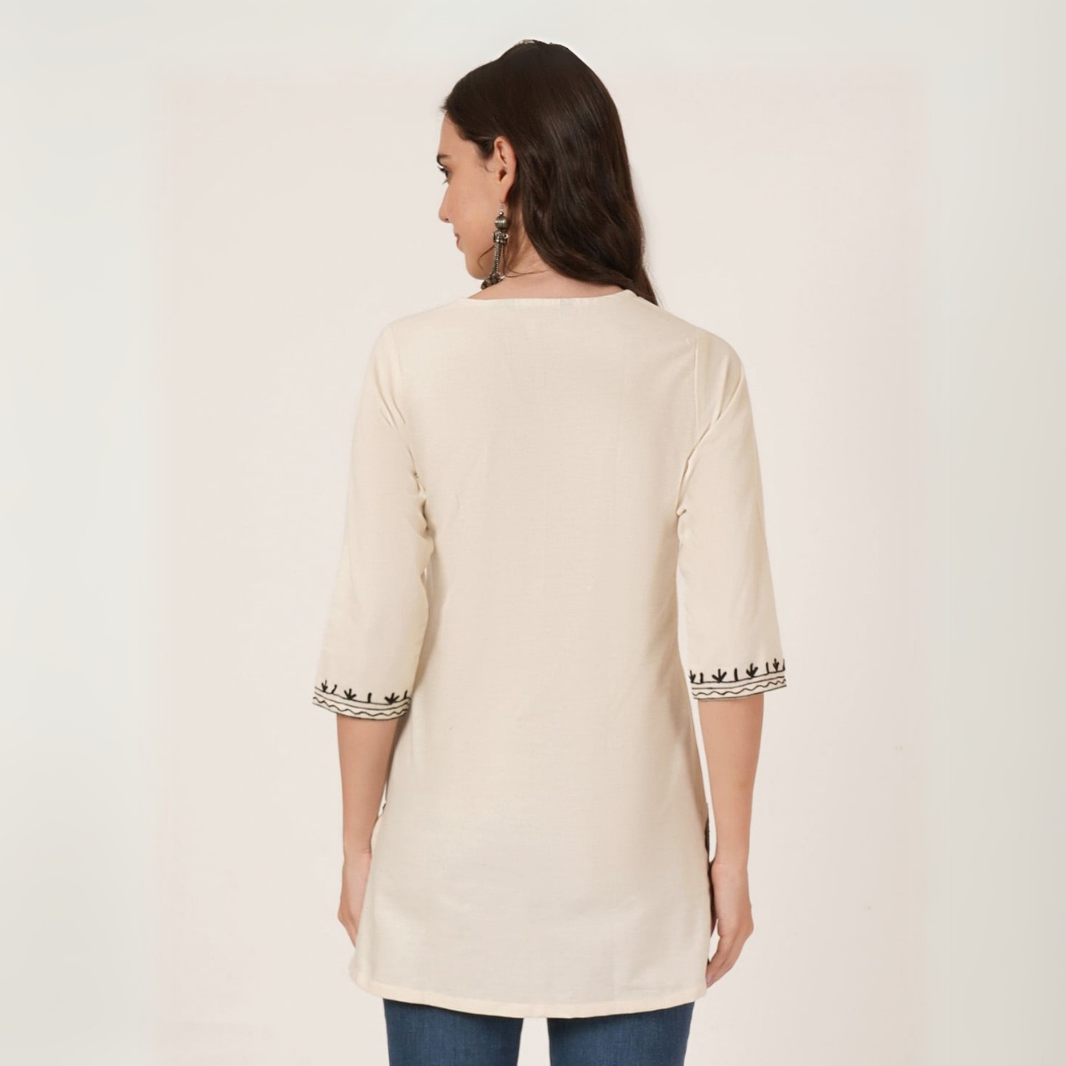 2-Pack Cotton Short Kurtis | Summer Cotton Bliss | 3/4 Sleeve