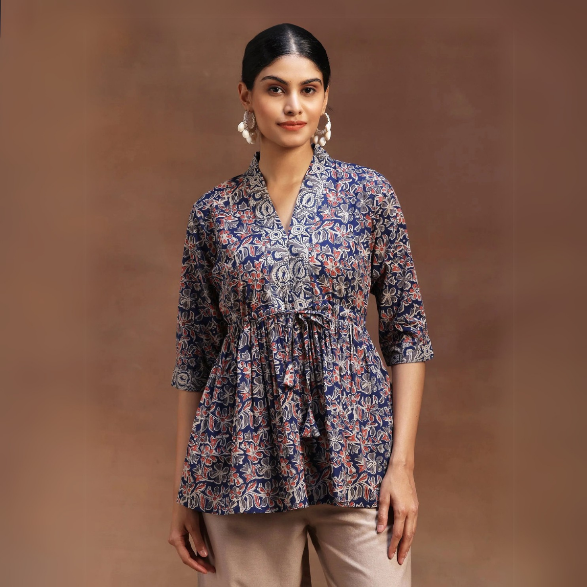 2-Pack Cotton Short Kurtis | Summer Cotton Bliss | 3/4 Sleeve