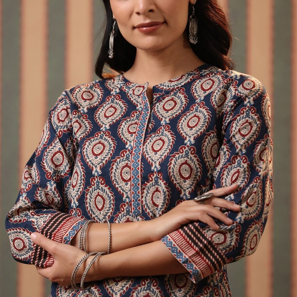 2-Pack Cotton Short Kurtis | Summer Cotton Bliss | 3/4 Sleeve