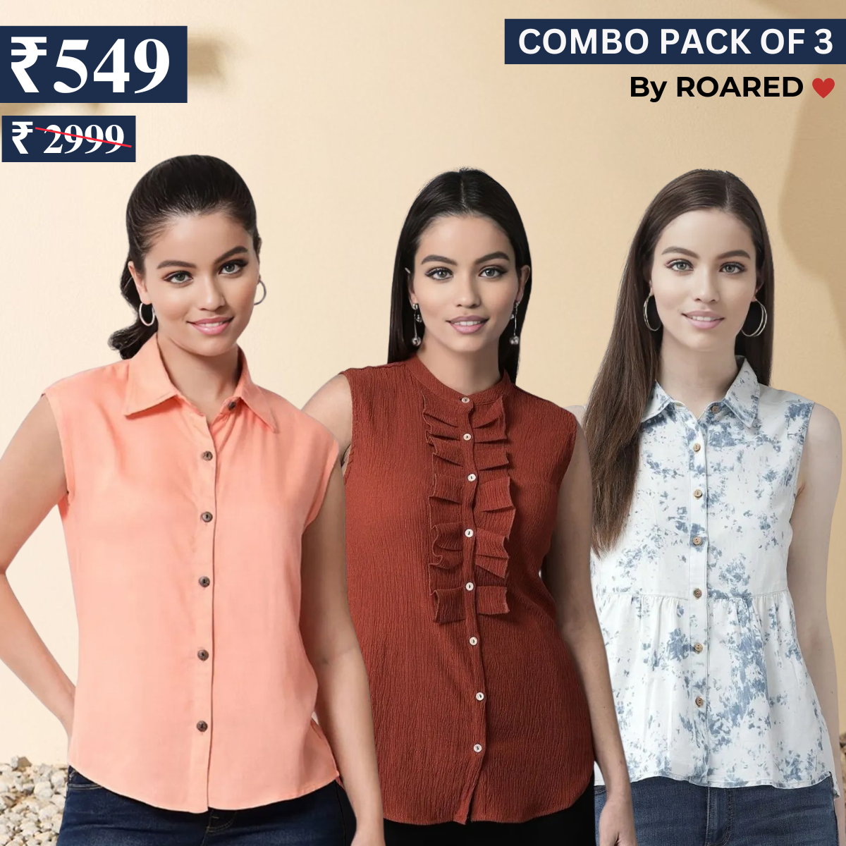 Essential 3-Pack Sleeveless Shirts for Women – Comfort Meets Style