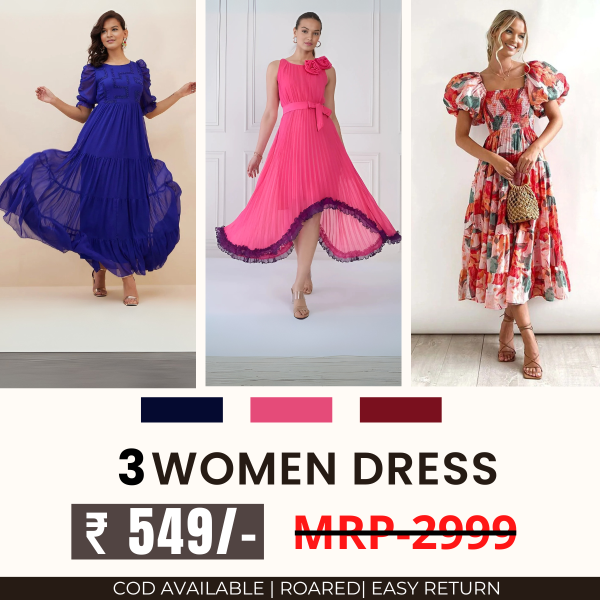 Women’s 3-Pack Dress Set | Step into Style and Comfort