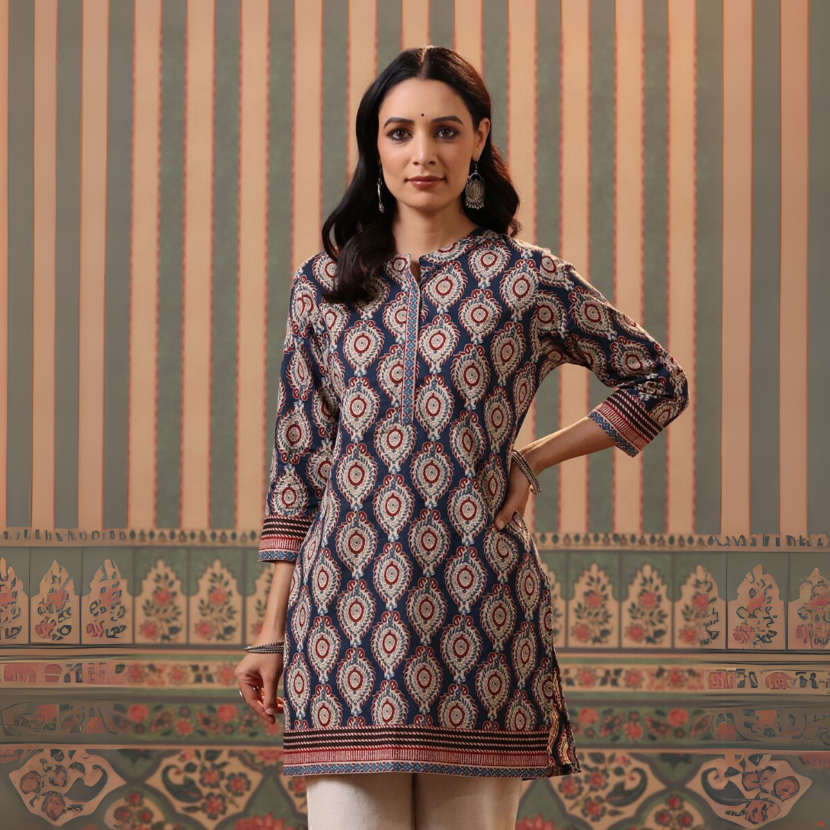3 Combo Pack Cotton Short Kurtis | Summer Cotton Bliss | 3/4 Sleeve