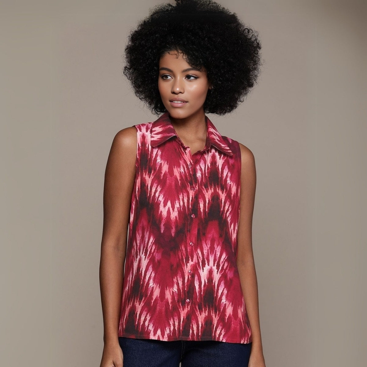 2 Combo Pack Printed Sleeveless Shirts for Every Occasion