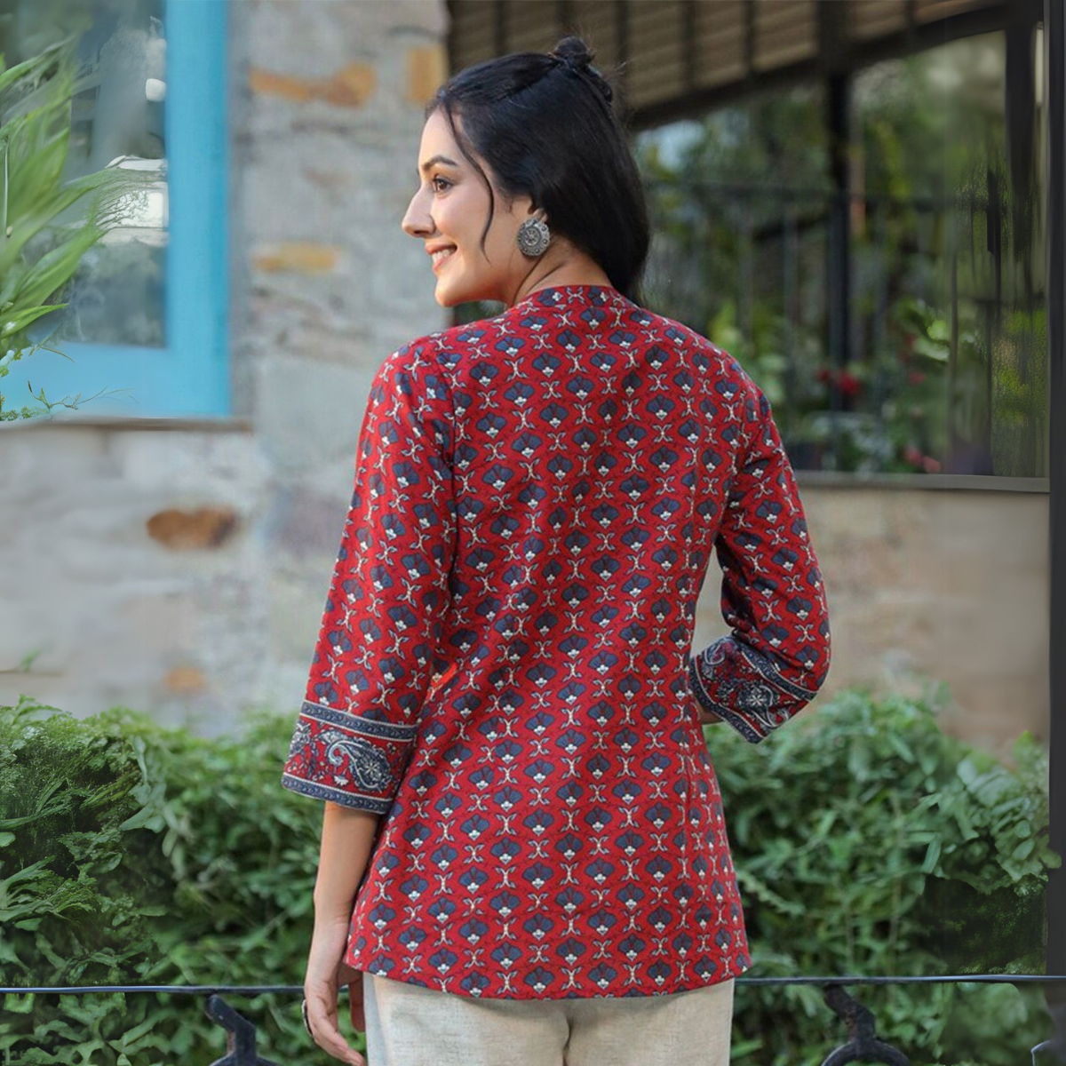 2-Pack Cotton Short Kurtis | Summer Cotton Bliss | 3/4 Sleeve