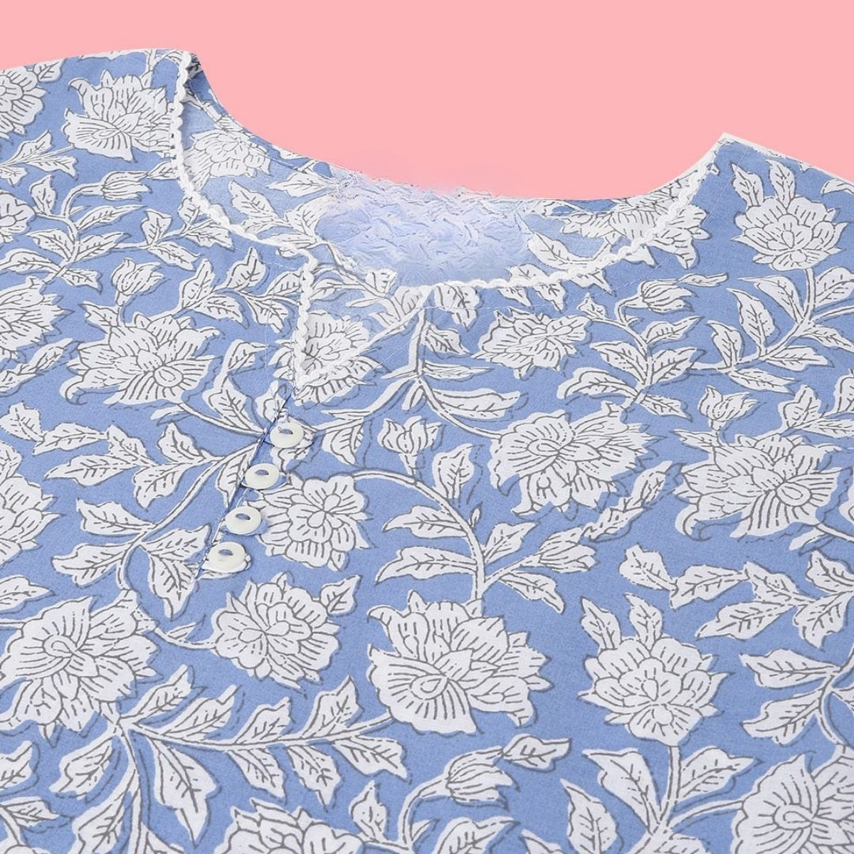 2-Pack Cotton Short Kurtis | Summer Cotton Bliss | 3/4 Sleeve